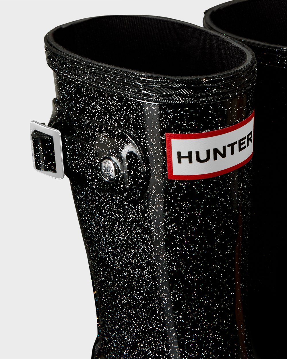 Kids Hunter Original Little Starcloud | Rain Boots Black Multicolor | NZ-9273-UOEV